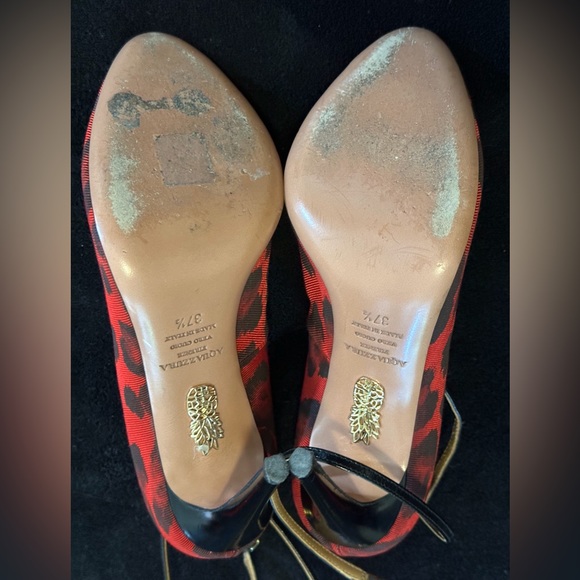Aquazzura Daiquiri Red Leopard Pump w/Ankle Strap
Sz37.5 - Picture 4 of 4